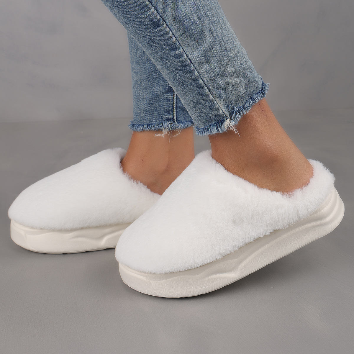 Women's Plus Size Thickened Warm Cold-proof Winter Home Slippers