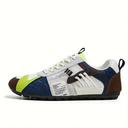 Men's Stylish Contrasting Designs Breathable Comfortable Non-Slip Sneakers 