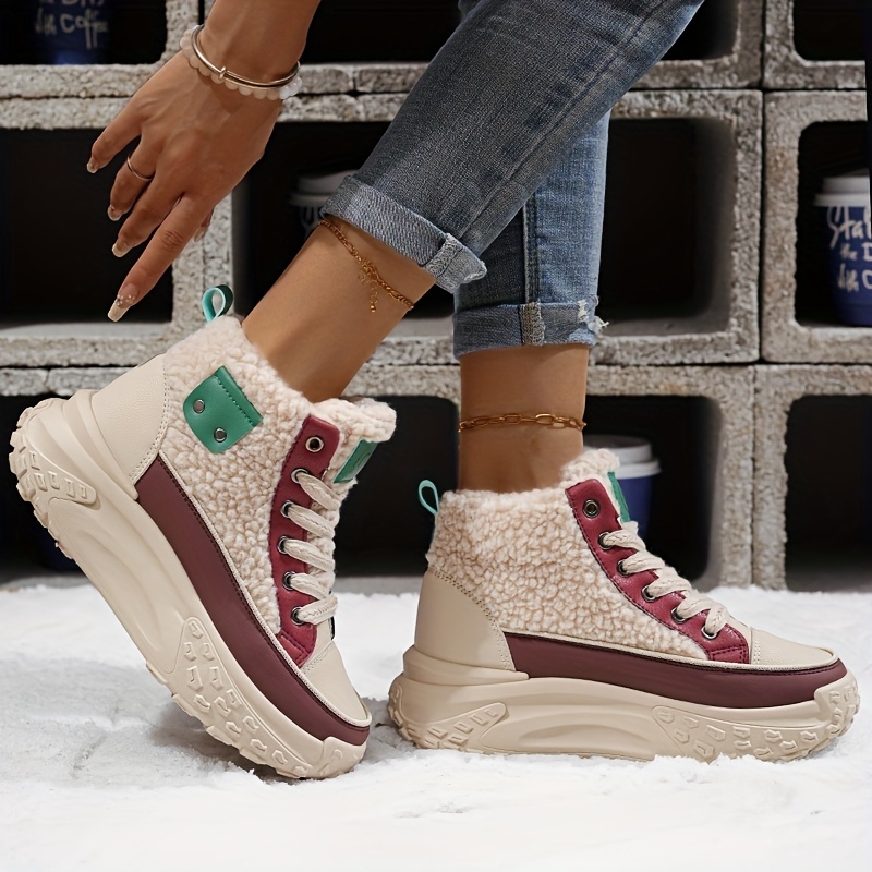 Trendy Hot Women's Thickened Warm Sneakers Shoes Boots