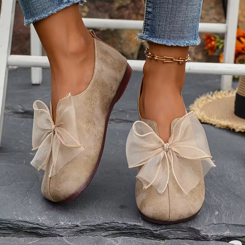 Women's Elegant & Comfortable & Lightweight Bowknot Slip-On Flats Casual Shoes