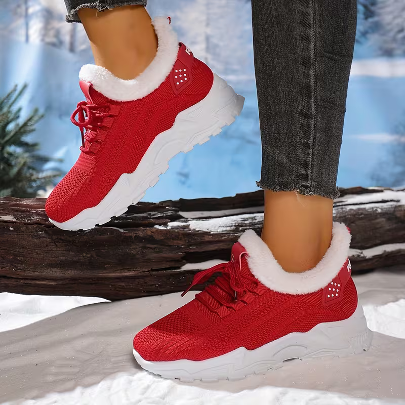 Women's Cozy Warm Non-slip Sneakers for Outdoor Travel, Shopping & Casual Wear