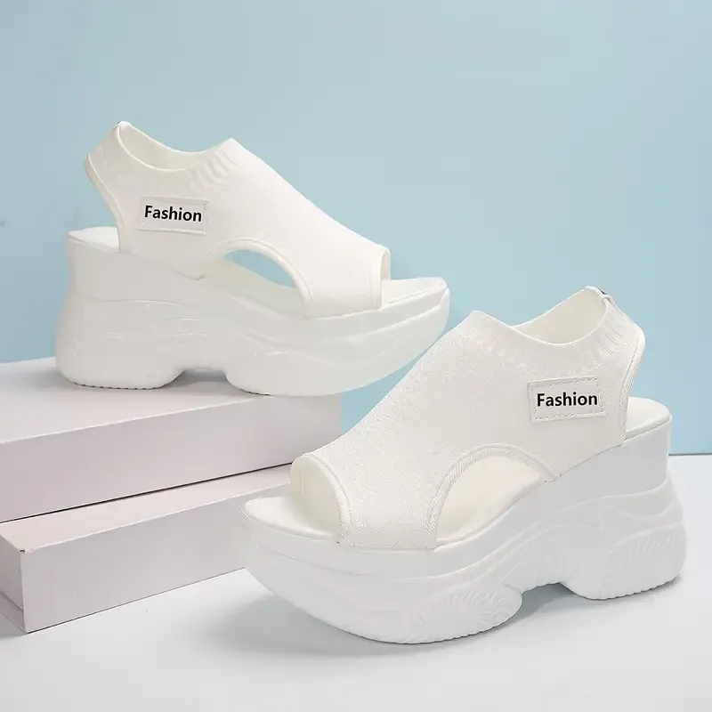 Women's Elastic Soft Sole Casual Platform Sandals Walking Shoes for Vacation