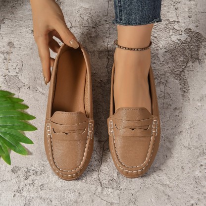 Women's Soft and Comfortable Flats Loafers Slip-On Shoes