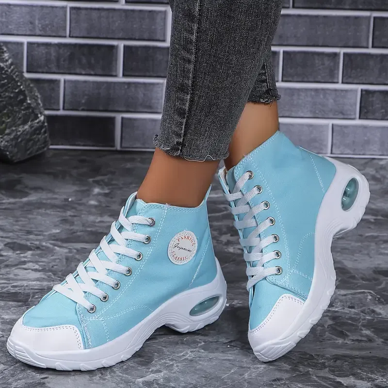 Women's Classic Fashion Lace-up Air cushion Versatile Sneakers Sports Shoes 