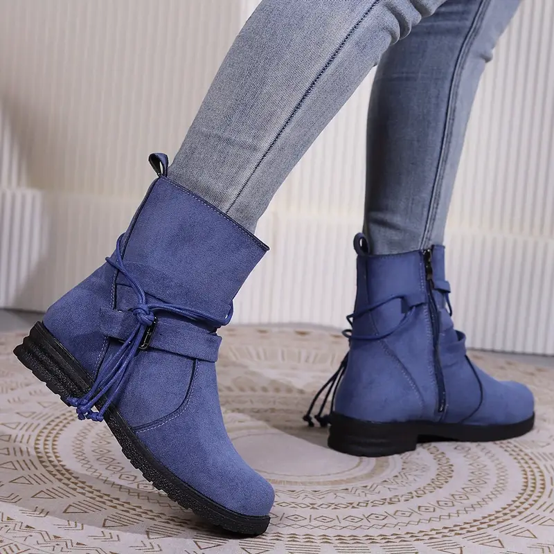 Women's Elegant Comfortable Waterproof Leather Mid-Calf Boots