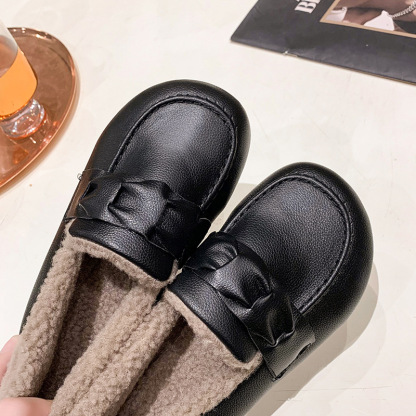 Women's Comfortable and Warm Leather Flat Shoes