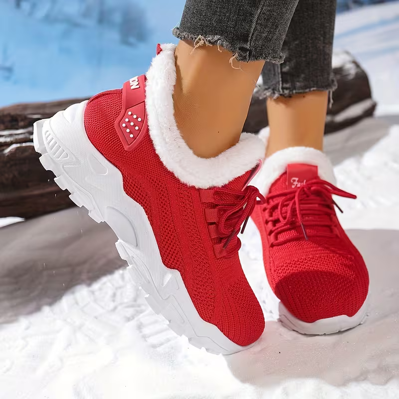 Women's Cozy Warm Non-slip Sneakers for Outdoor Travel, Shopping & Casual Wear