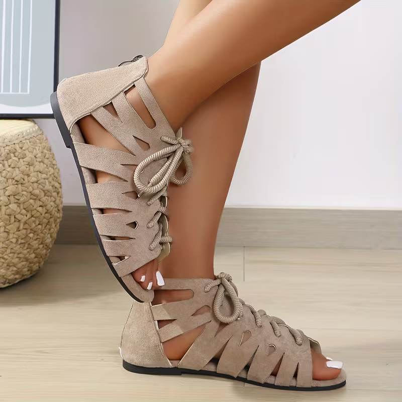 Women's Comfortable Vintage Lace-Up Roman Sandals