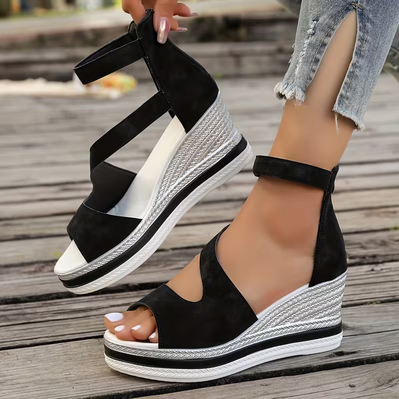 Women's Fashion Thick-soled Wedge Sandals Roman Shoes