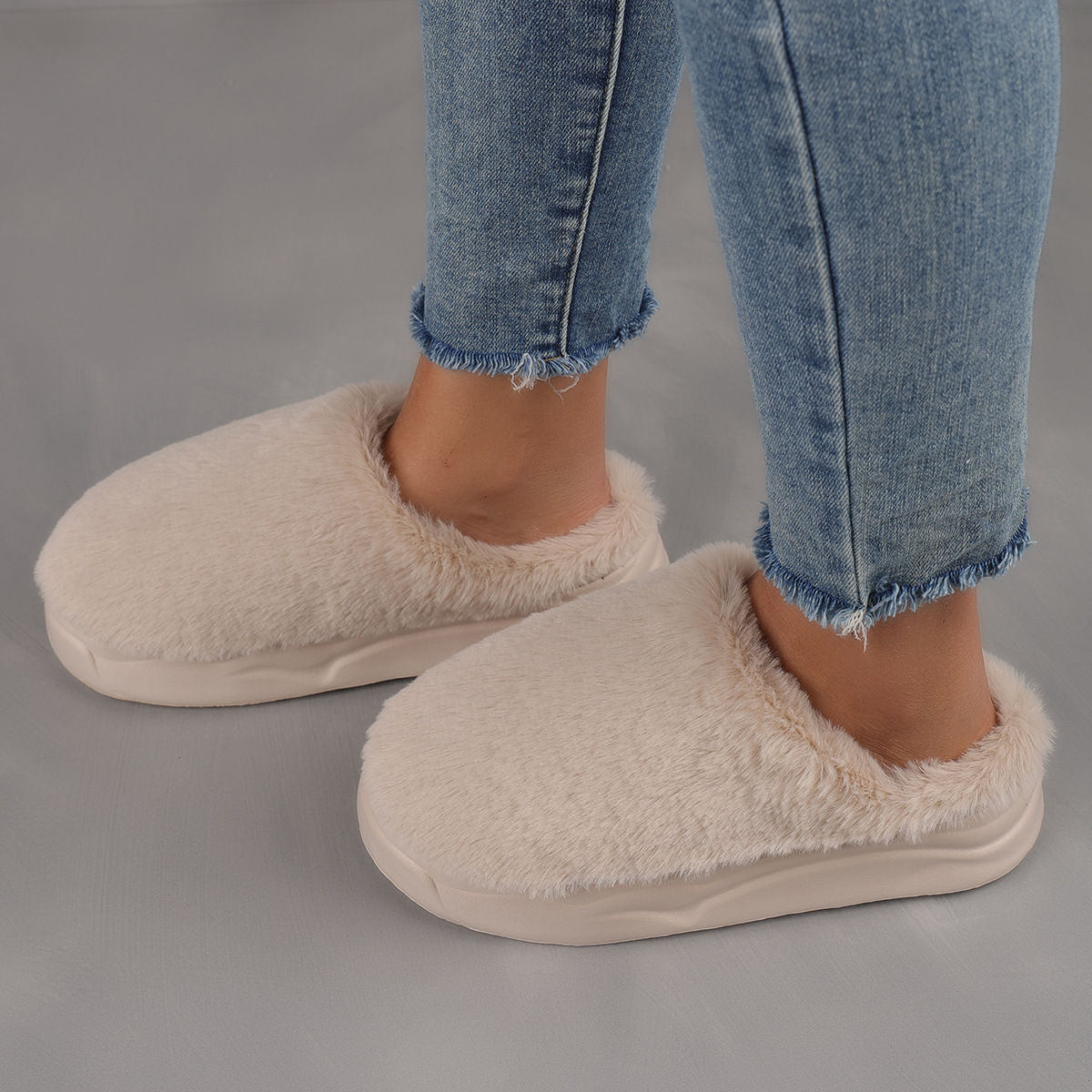 Women's Plus Size Thickened Warm Cold-proof Winter Home Slippers