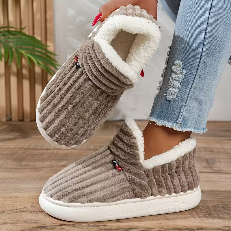 Unisex Cozy & Warm Winter Slippers Slip-On Indoor/Outdoor House Shoes