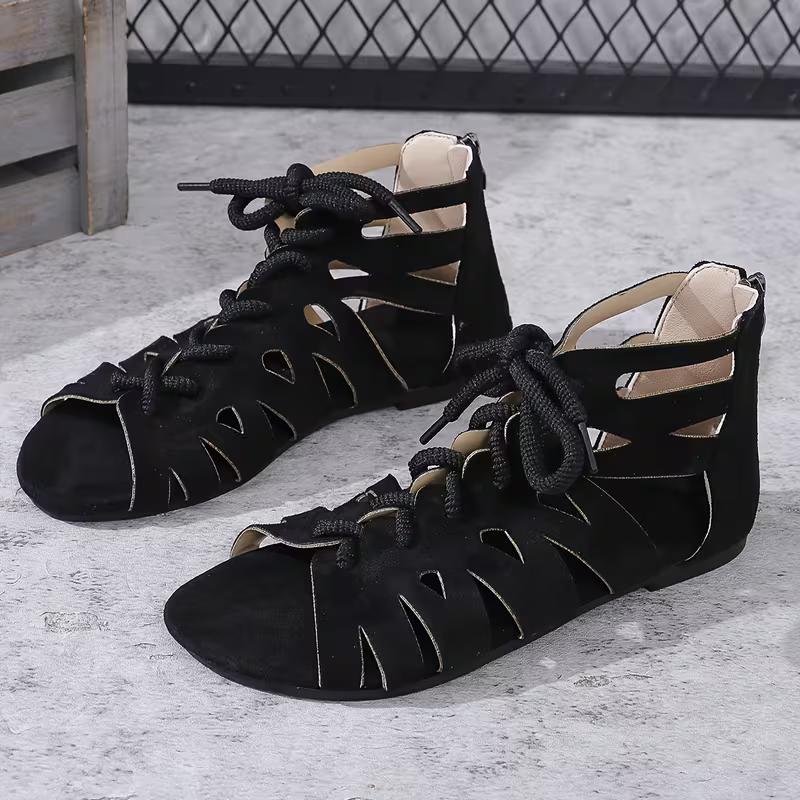 Women's Comfortable Vintage Lace-Up Roman Sandals