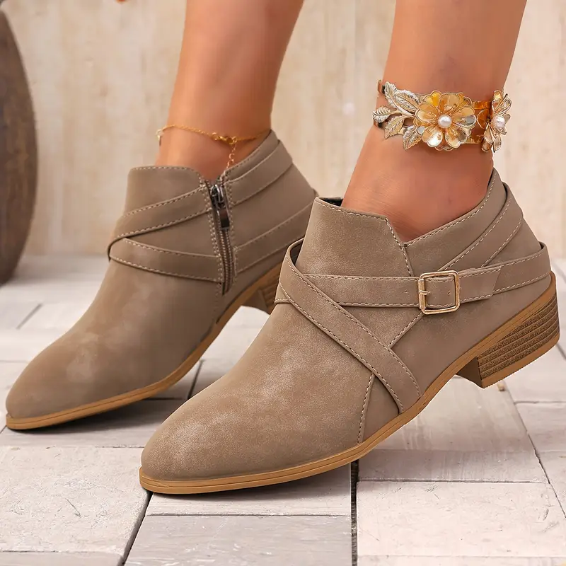 Women's Fashion & Versatile High-End Bullet Style Autumn/Winter Ankle Boots