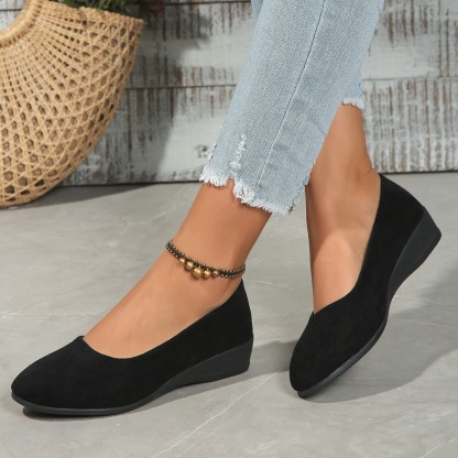 Women's Comfortable Slip‑On Wedge Shoes 