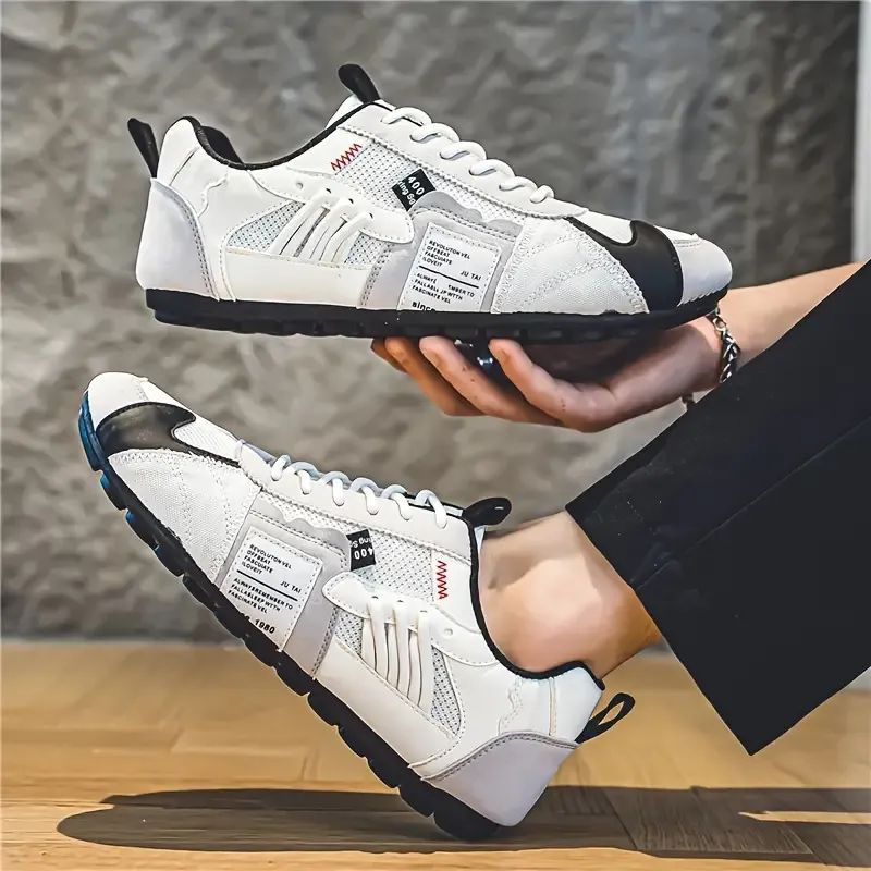 Men's Stylish Contrasting Designs Breathable Comfortable Non-Slip Sneakers 