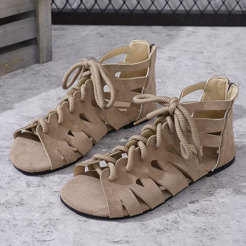 Women's Comfortable Vintage Lace-Up Roman Sandals