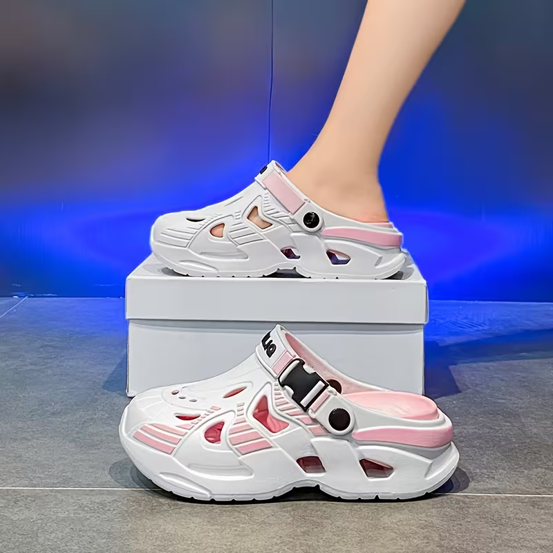 Women's Trendy Breathable Height-Increasing Slides Thick-Soled Sandals Beach Shoes