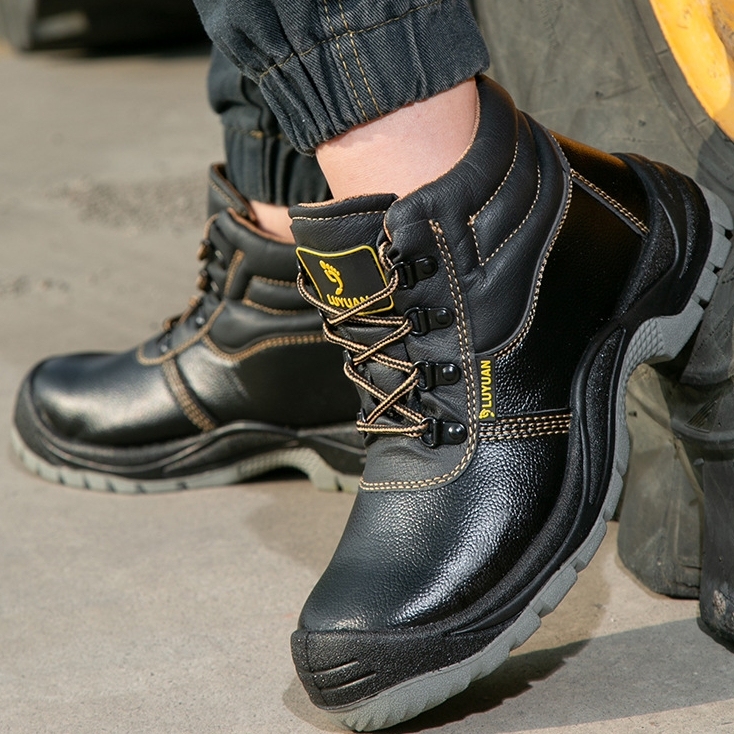 Men's and Women's Non-slip Waterproof Shock-resistant and Wear-resistant Safety Work Boots 
