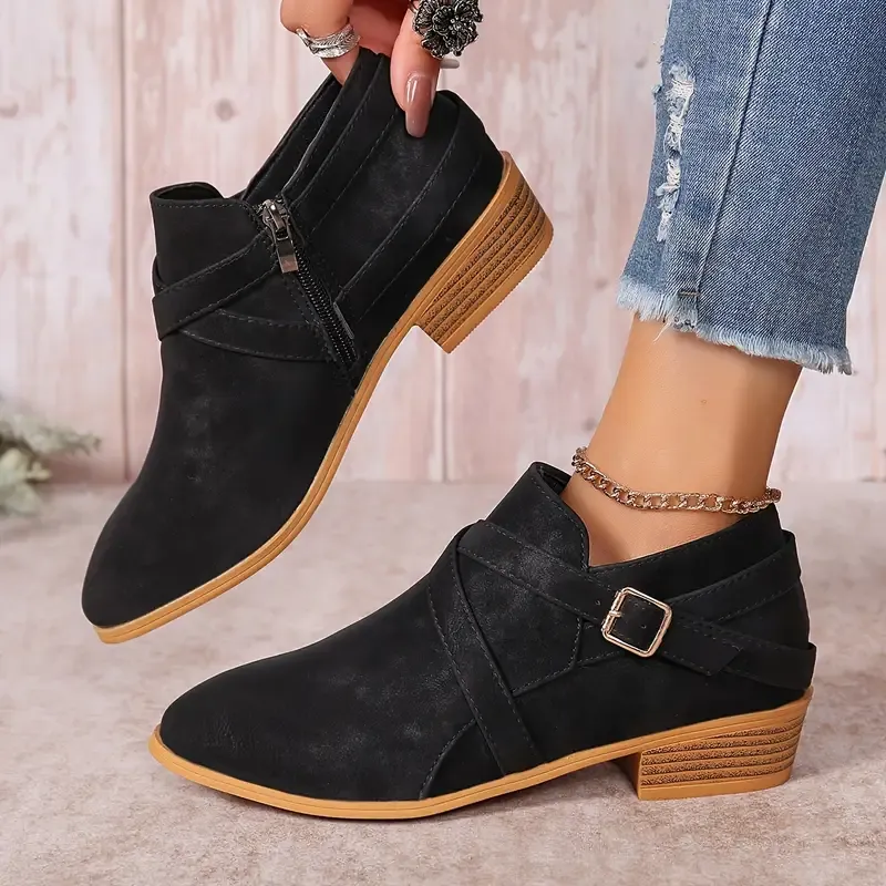 Women's Fashion & Versatile High-End Bullet Style Autumn/Winter Ankle Boots