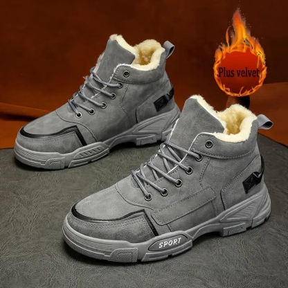 Men's Thermal Insulated Cushioned Insole & Non-Slip Winter Snow Boots for Outdoor Hiking, Casual & Daily Wear