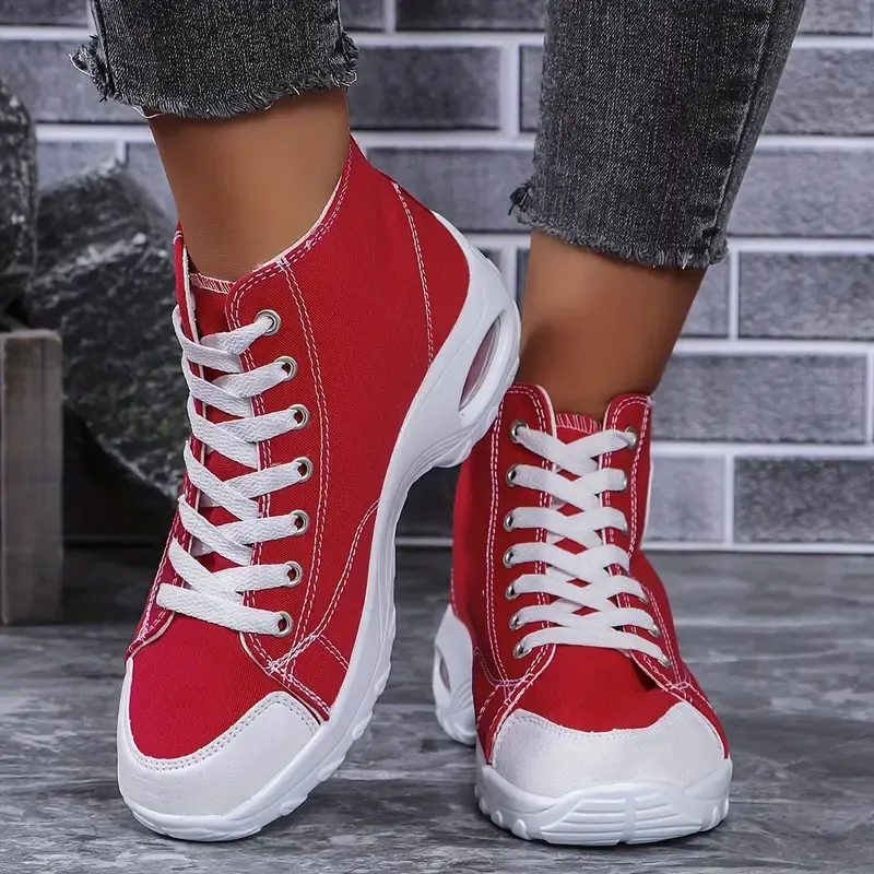 Women's Classic Fashion Lace-up Air cushion Versatile Sneakers Sports Shoes 