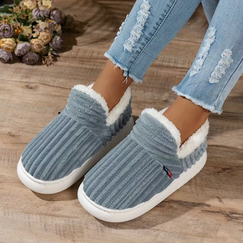 Unisex Cozy & Warm Winter Slippers Slip-On Indoor/Outdoor House Shoes