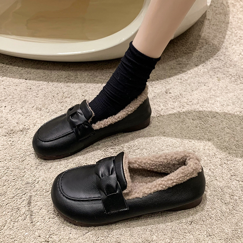 Women's Comfortable and Warm Leather Flat Shoes