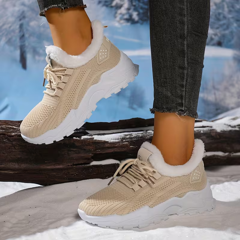 Women's Cozy Warm Non-slip Sneakers for Outdoor Travel, Shopping & Casual Wear