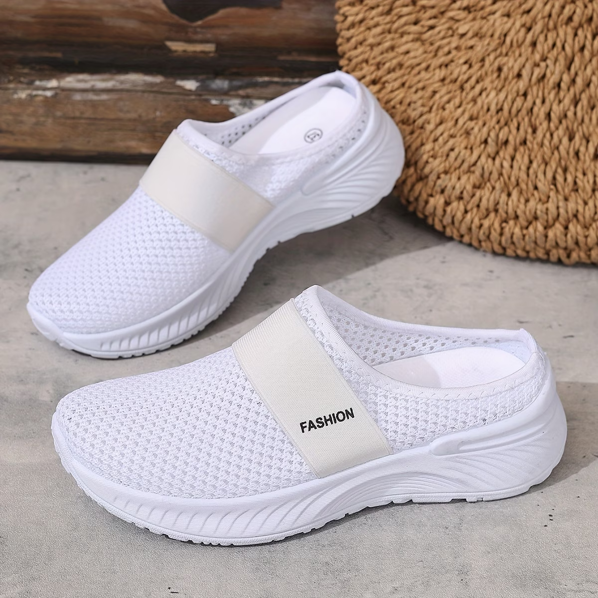 Women's Comfortable Breathable Slip-On Sneakers Sandals for Travel & Summer Outings