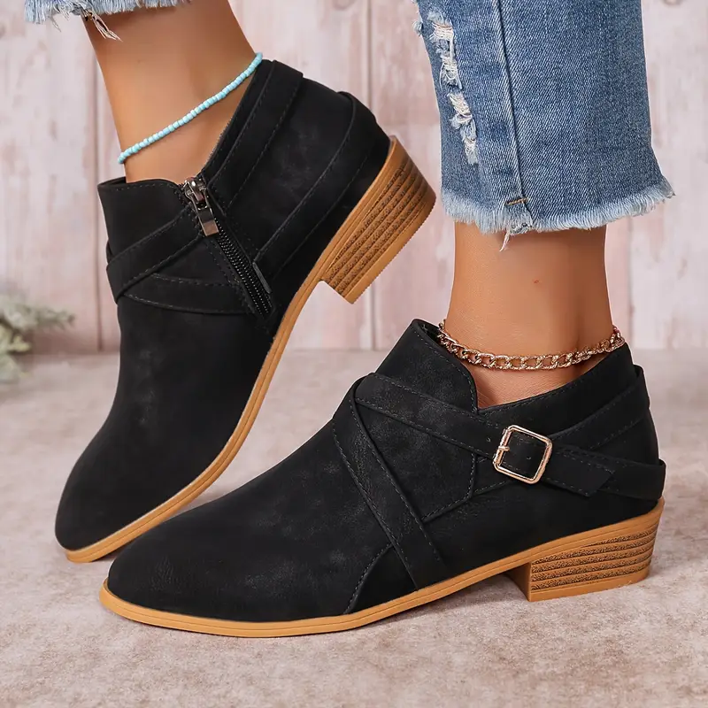Women's Fashion & Versatile High-End Bullet Style Autumn/Winter Ankle Boots