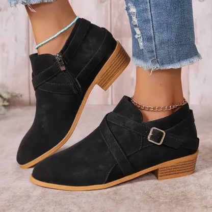 Women's Fashion & Versatile High-End Bullet Style Autumn/Winter Ankle Boots