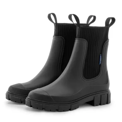 Women's Comfortable and Slip-Resistant Chelsea Rain Boots Versatile Outdoor Footwear