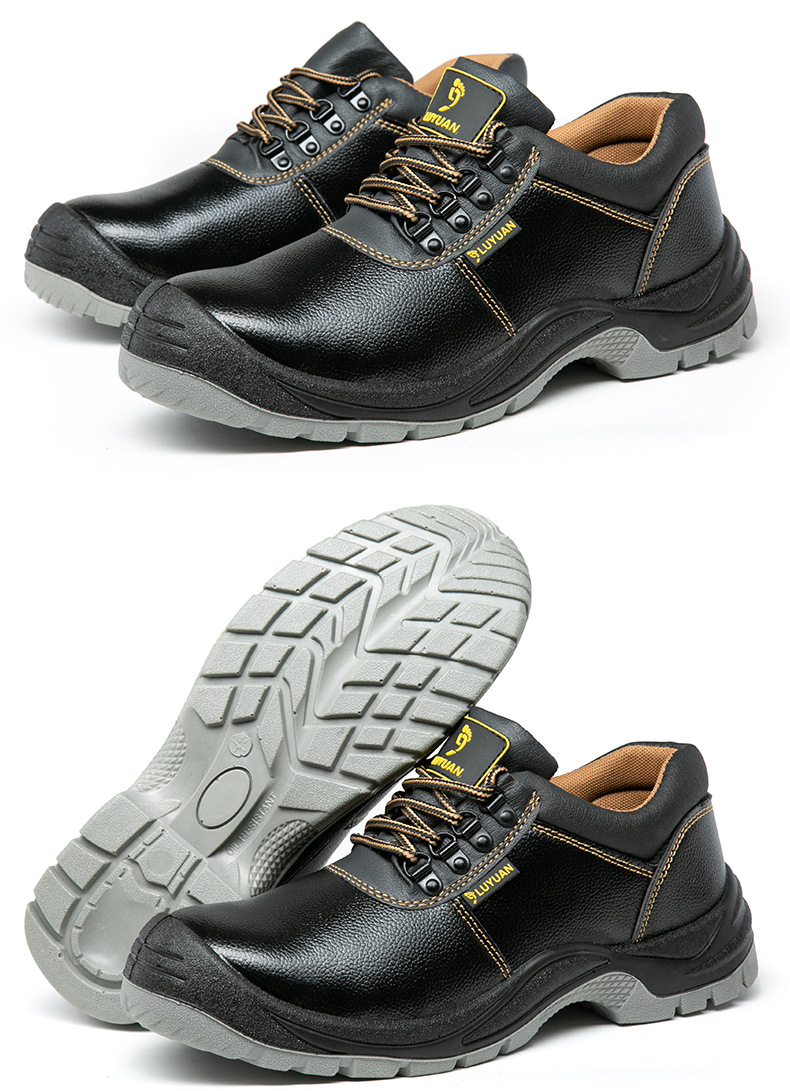 Men's and Women's Non-slip Waterproof Shock-resistant and Wear-resistant Safety Work Boots 