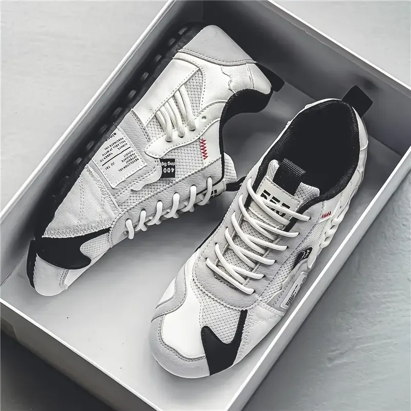 Men's Stylish Contrasting Designs Breathable Comfortable Non-Slip Sneakers 