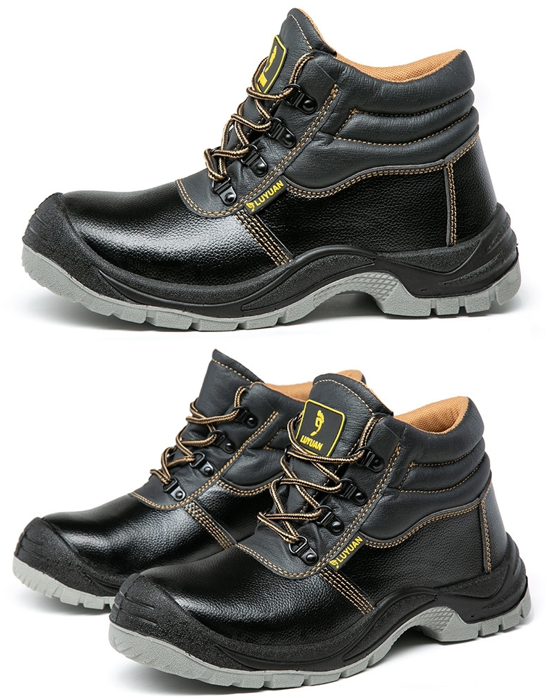 Men's and Women's Non-slip Waterproof Shock-resistant and Wear-resistant Safety Work Boots 