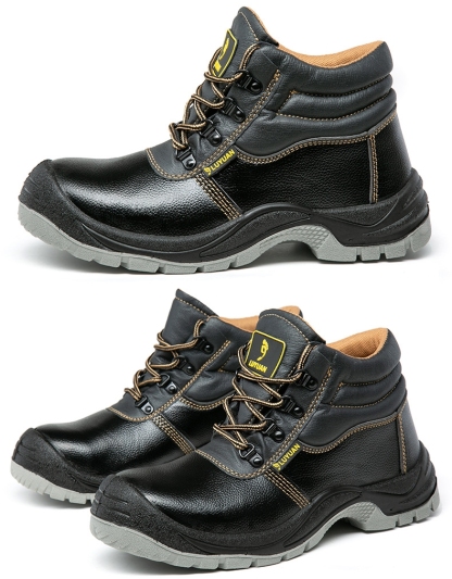 Men's and Women's Non-slip Waterproof Shock-resistant and Wear-resistant Safety Work Boots 