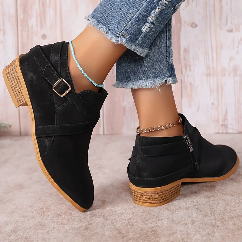 Women's Fashion & Versatile High-End Bullet Style Autumn/Winter Ankle Boots
