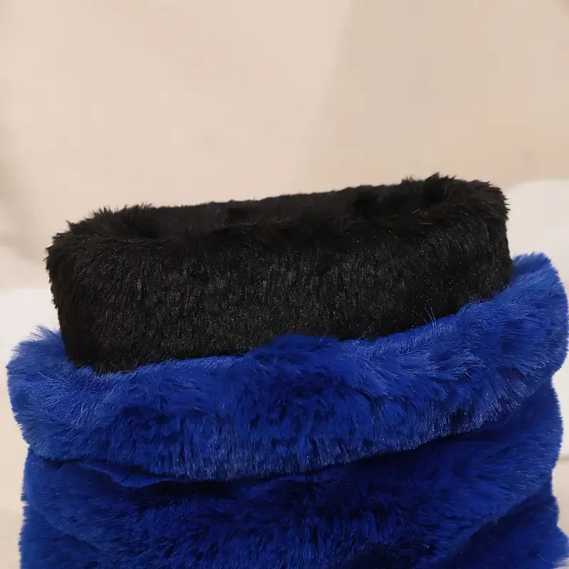 Women's Cozy Fluffy Slip-on Mid-Calf Boots 