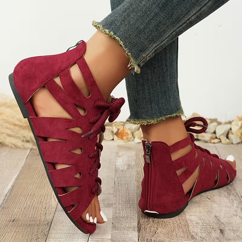 Women's Comfortable Vintage Lace-Up Roman Sandals