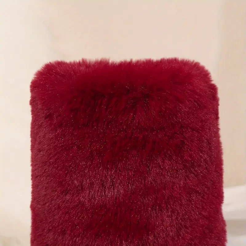 Women's Cozy Fluffy Slip-on Mid-Calf Boots 