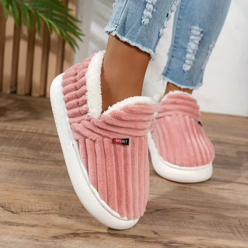 Unisex Cozy & Warm Winter Slippers Slip-On Indoor/Outdoor House Shoes