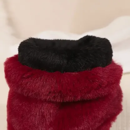 Women's Cozy Fluffy Slip-on Mid-Calf Boots 