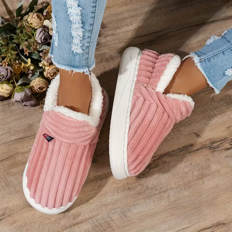 Unisex Cozy & Warm Winter Slippers Slip-On Indoor/Outdoor House Shoes