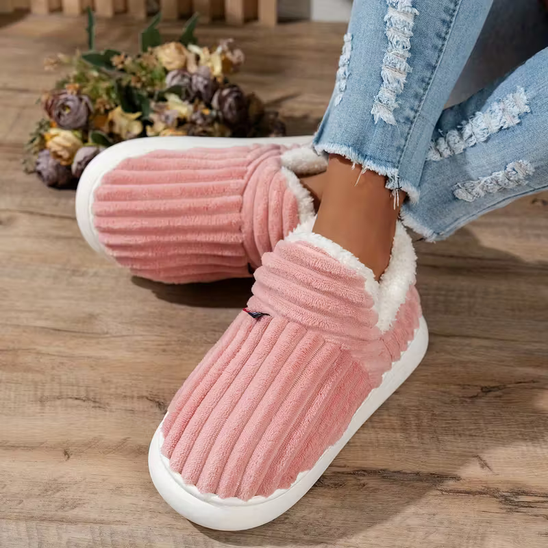 Unisex Cozy & Warm Winter Slippers Slip-On Indoor/Outdoor House Shoes
