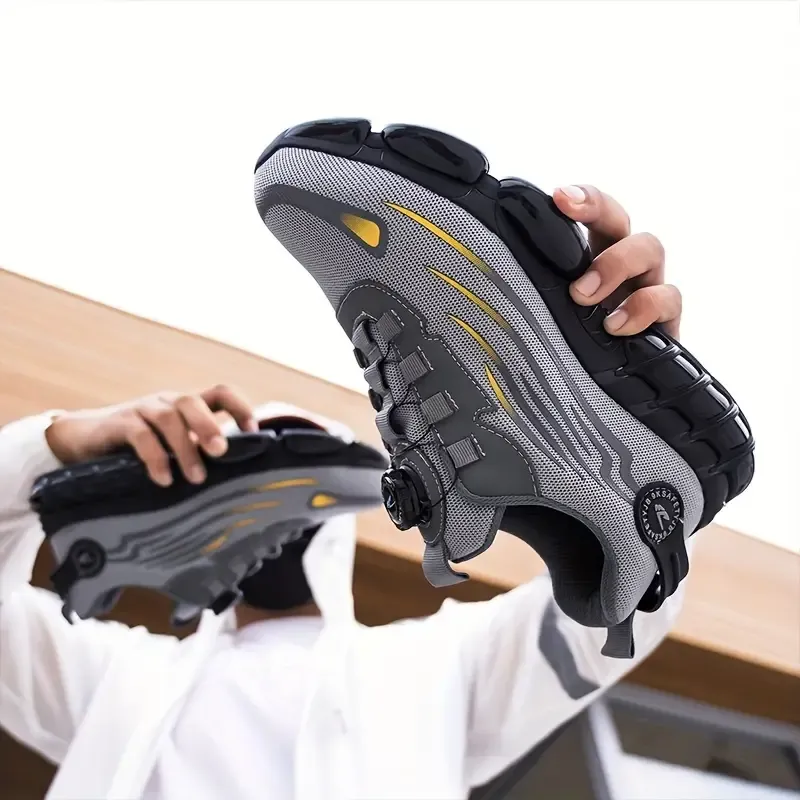 Men's Lightweight Breathable Arch Support All-Terrain Traction Tread Cushioned EVA Insole Sneakers Shoes