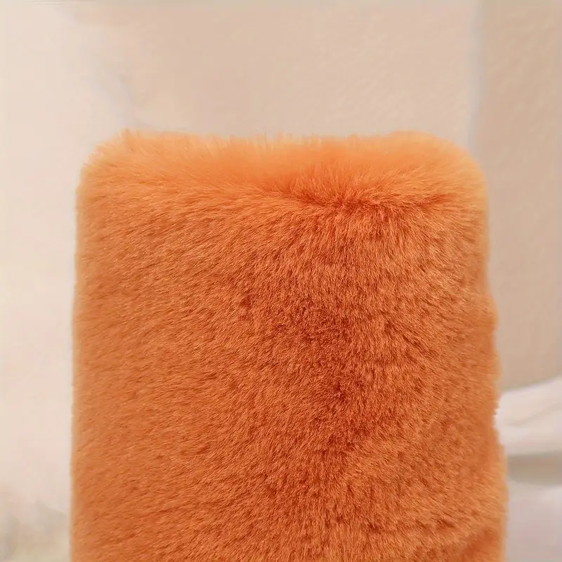 Women's Cozy Fluffy Slip-on Mid-Calf Boots 