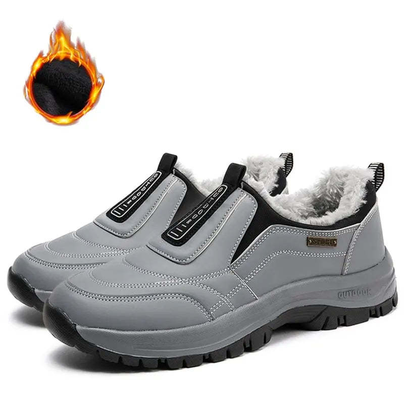 Men's Fleece-Lined Waterproof & Anti-Slip Orthopedic Slip-On Walking Shoes