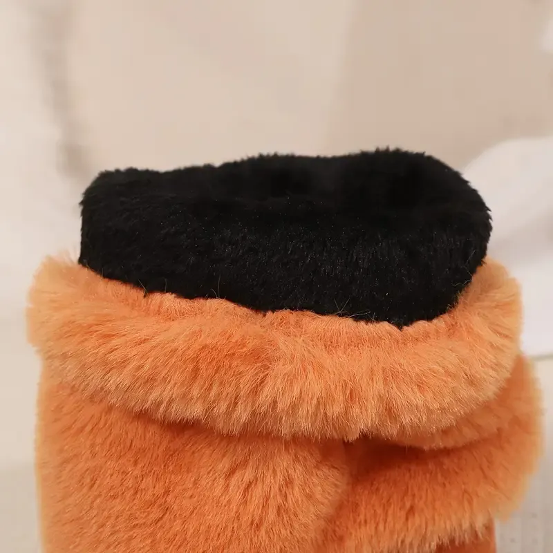 Women's Cozy Fluffy Slip-on Mid-Calf Boots 