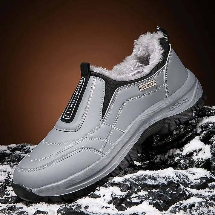 Men's Fleece-Lined Waterproof & Anti-Slip Orthopedic Slip-On Walking Shoes