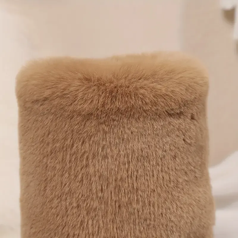 Women's Cozy Fluffy Slip-on Mid-Calf Boots 